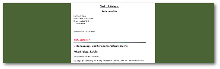 abmahnung